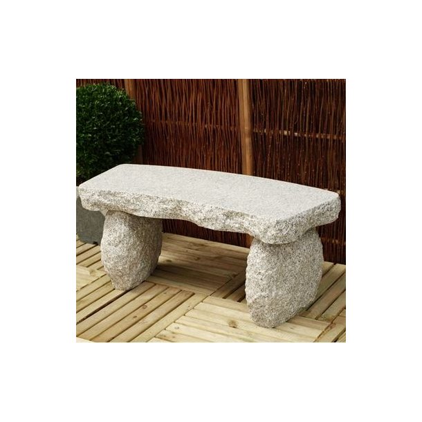 Havebnk lysegr granit