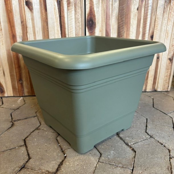  Mosgr�n Firkantet Plastpotte