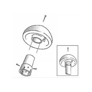 Flagknop plast, rd 7-8 mtr.