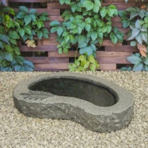 Fuglebad blad med deko