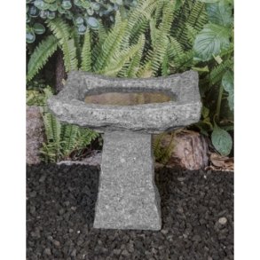 Fuglebad firkantet p fod, gr