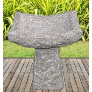 Fuglebad firkantet p fod