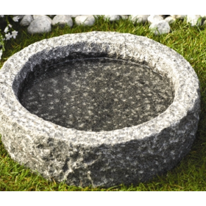 Fuglebad rund grovhugget, mrkegr