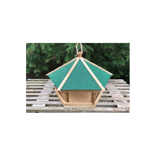 Fuglehus med gr�nt tagpaptag 54cm