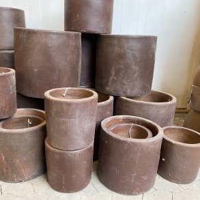 Krukke saltglaseret, cylinder