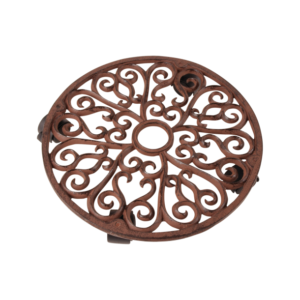 Pottetrolley, brun 35cm