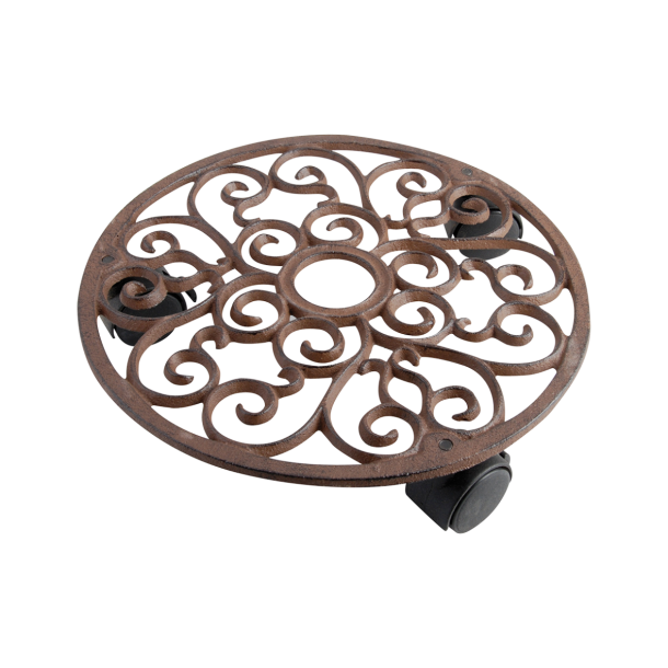 Pottetrolley, brun 30cm