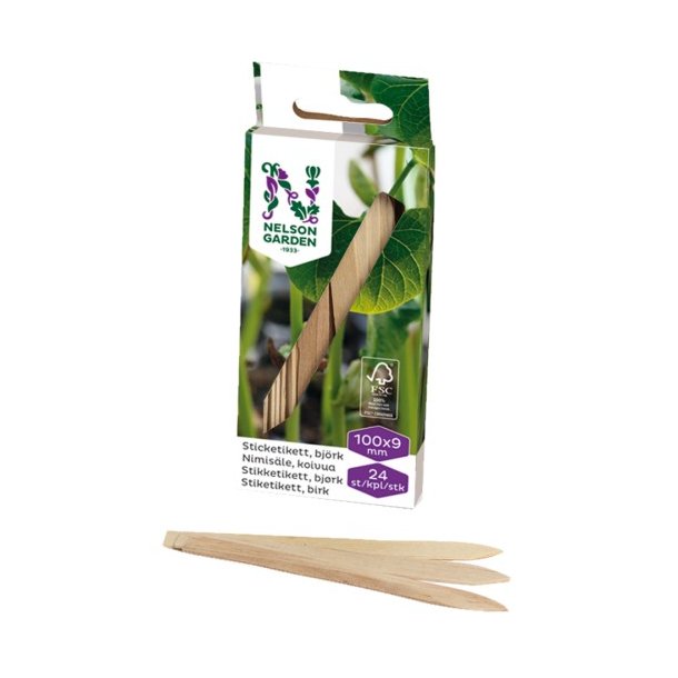 Stiketiketter i birk